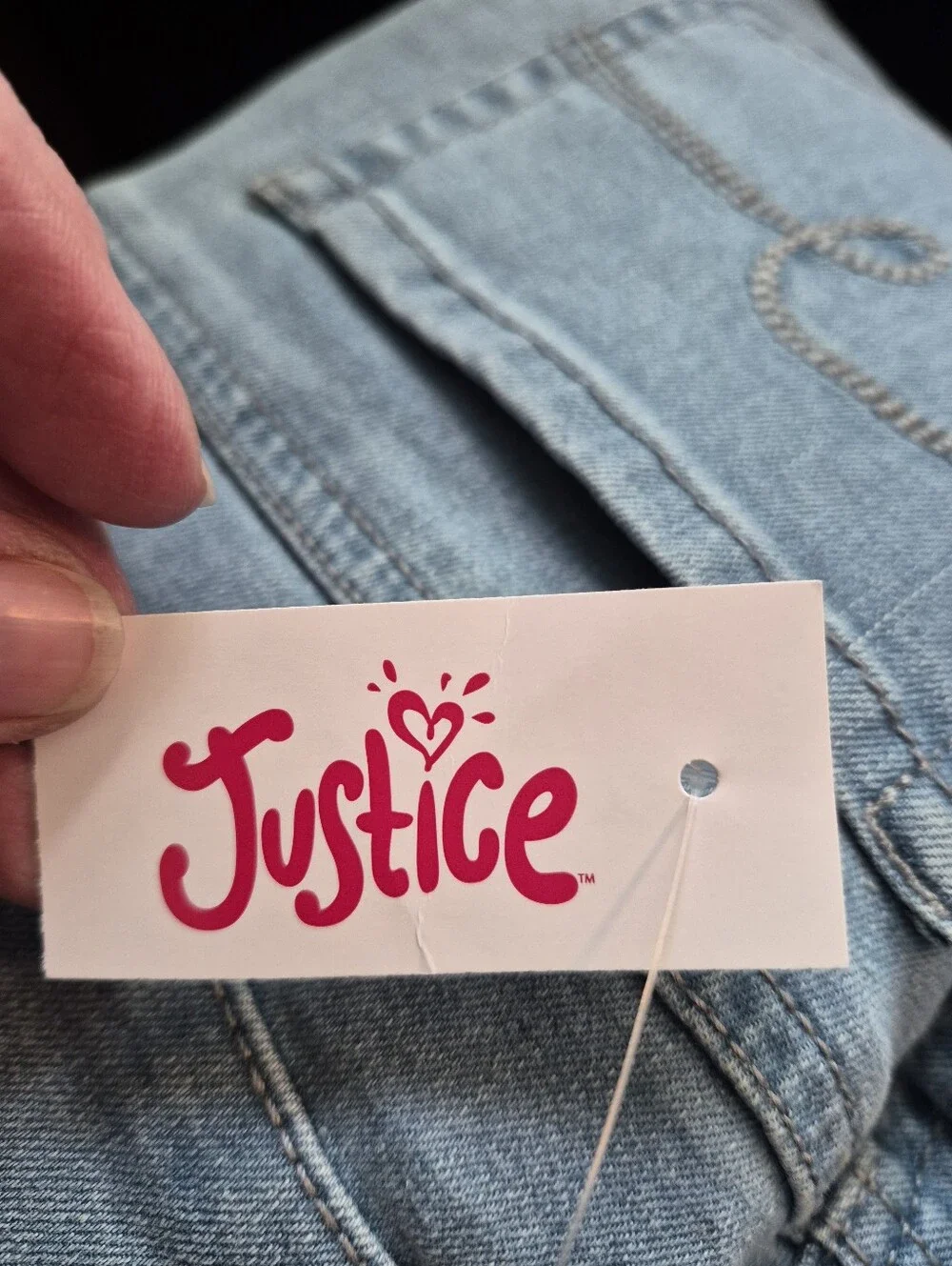 NWT Justice Girls Mid Rise Sequined Jeans - 16 U3